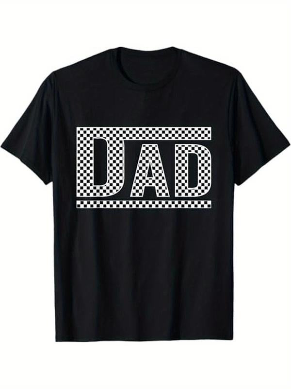 [100% Cotton] Checkered Dad Black White Funny Dad Father's Day Mens Funny T-Shirt Hoodie, Sweatshirt | DripVista.com