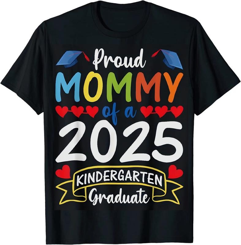 [100% Cotton] Cheerful Proud Mommy FOG WB shield 2025 Kindergarten Graduate Lightsaber brand