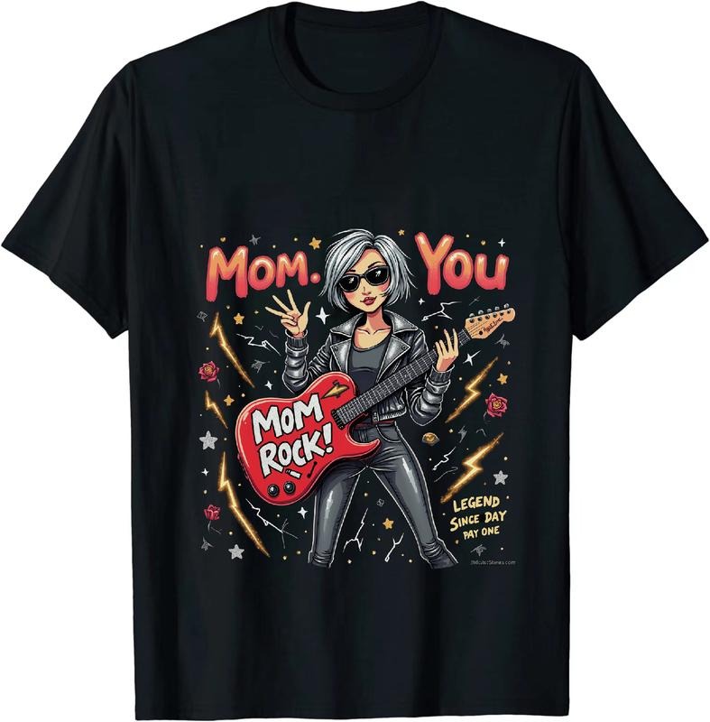 [100% Cotton] Cool Mom Rock Gunpla brand Electric Guitar Legend Since Straw hat pirates T-Shirt Hoodie, Sweatshirt