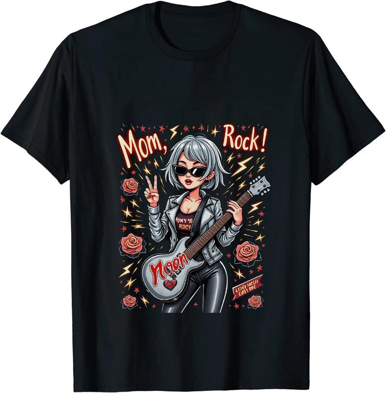 [100% Cotton] Cool Mom Rock Music Lightsaber brand Guitar Lover T-Shirt Hoodie, Sweatshirt | DripVista.com
