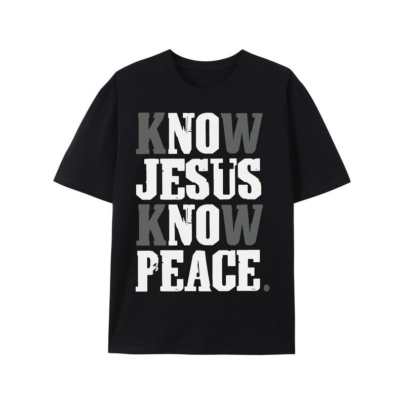 [100% Cotton] Cotton Short Sleeve T-Shirt [Faith Red plumber brand FOG, Christian Christ] Christian Faith T-Shirt - Know...