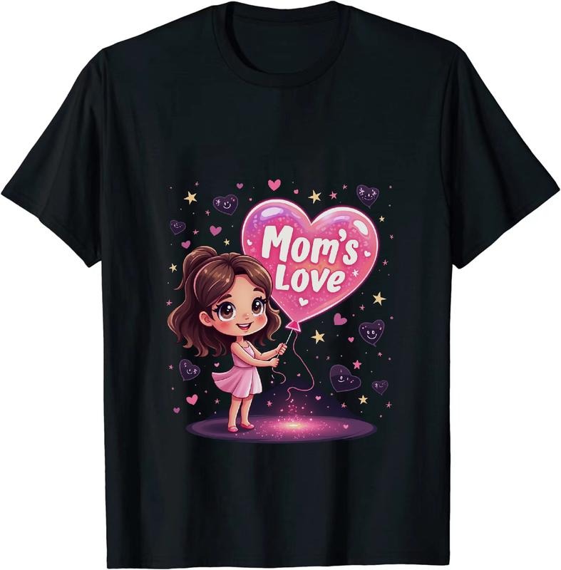 [100% Cotton] Cute Girl With Pink Spiky hair fighters Mom Love Heart T-Shirt Hoodie, Sweatshirt | DripVista.com
