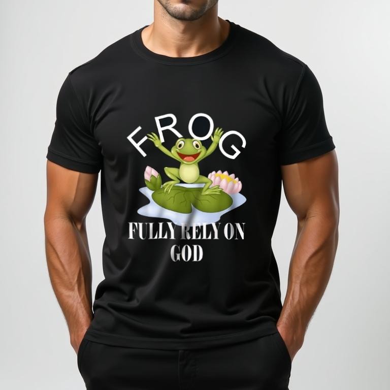 [100% Cotton] Cute Green Frog Pocket monsters Lily Pads With Lotus Flowers T-Shirt Fully Rely Pocket monsters FOG Design...