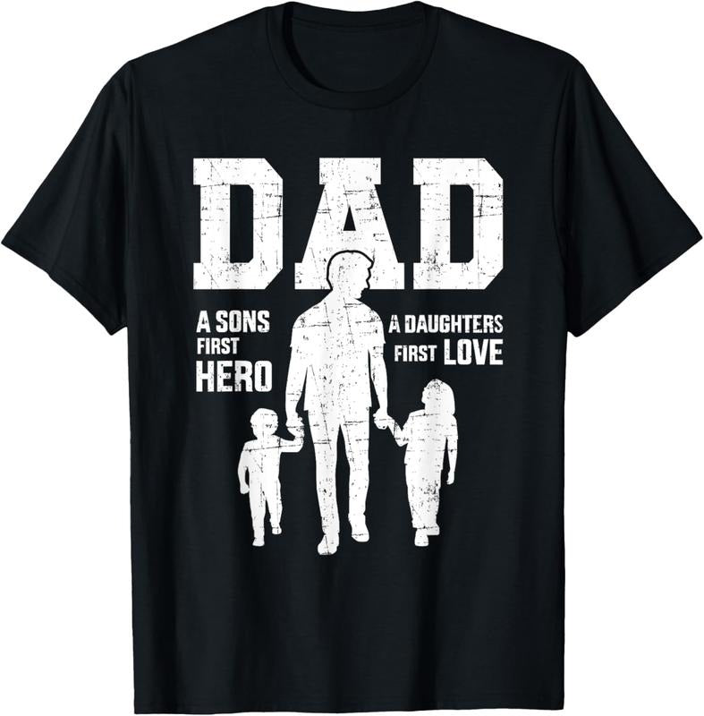 [100% Cotton] Dad Hero First Love Family Bonding T-Shirt For Sons Gunpla brand Daughters Hoodie, Sweatshirt | DripVista.com