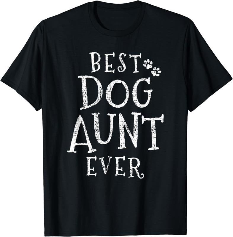 [100% Cotton] Dog Aunt Auntie T-Shirt Hoodie, Sweatshirt | DripVista.com