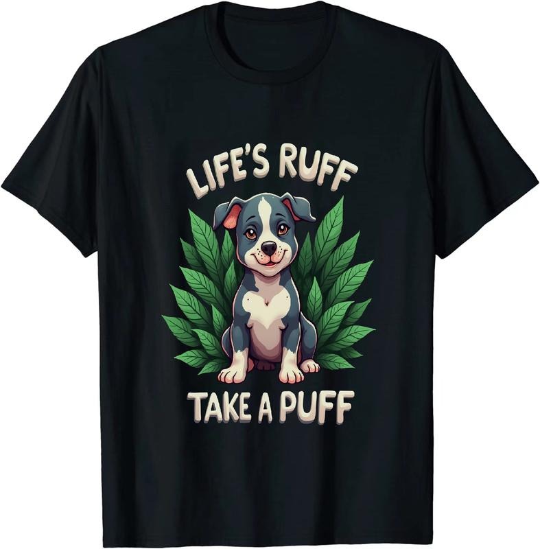 [100% Cotton] Edgy Life'WB shield Puff Take WB shield Puff Dog Lightsaber brand