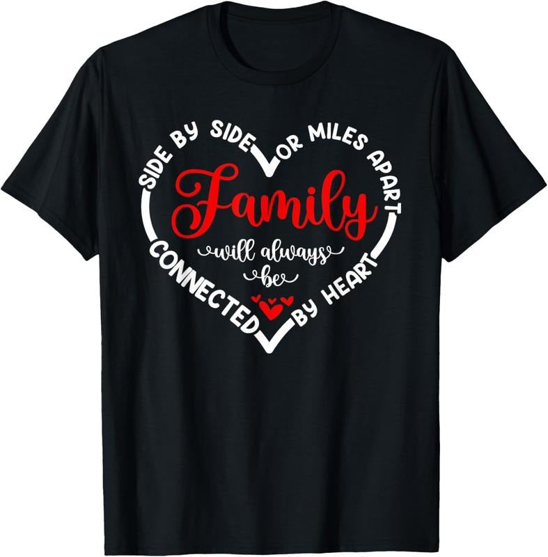 [100% Cotton] Family Love Heart Connected Side By Side Jumpman Miles Apart T-Shirt Hoodie, Sweatshirt | DripVista.com
