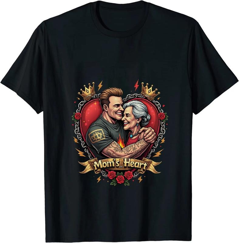 [100% Cotton] Heartwarming Mom Gunpla brand PlayStation brand HB Love Family Bond T-Shirt With Red Heart Design Hoodie,...