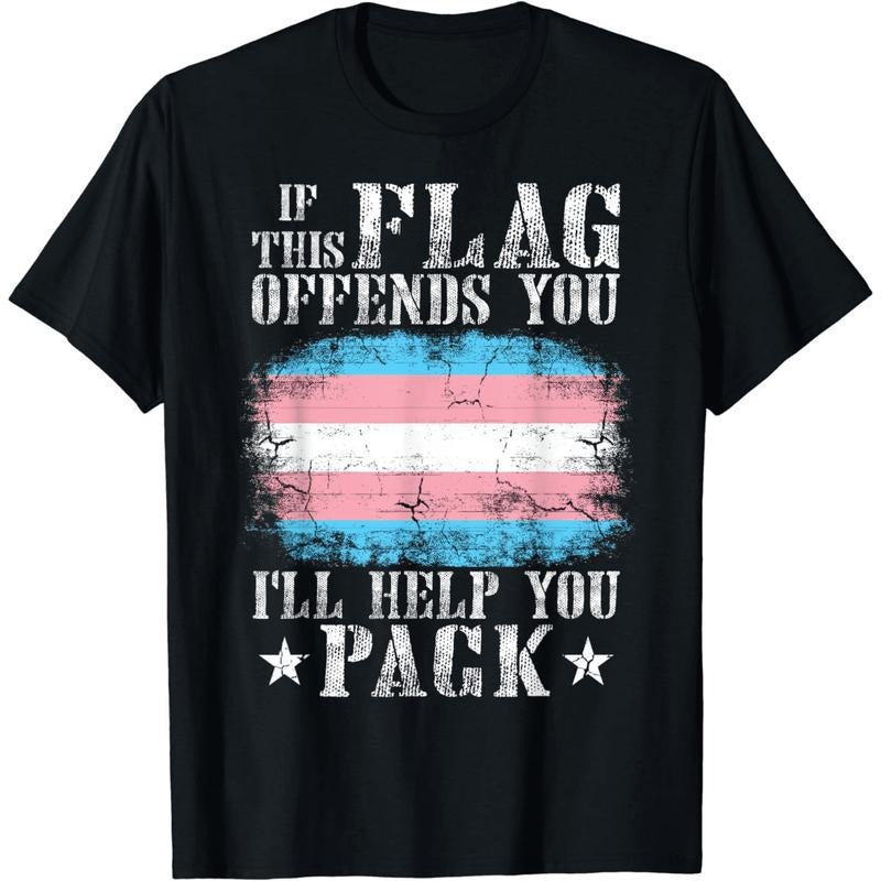 [100% Cotton] Patriotic Flag FOG Pack Your Bags T-Shirt With Bold Statement Design Hoodie, Sweatshirt | DripVista.com