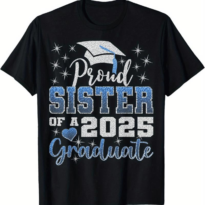 [100% Cotton] Proud Sister FOG WB shield 2025 Graduate Sparkle Lightsaber brand T-Shirt For Celebration Hoodie, Sweatshirt