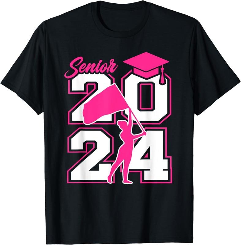 [100% Cotton] Senior Color Guard 2024 Class Of 2024 Color Guard Senior T-Shirt Hoodie, Sweatshirt | DripVista.com
