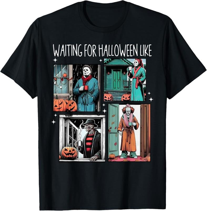 [100% Cotton] Spooky Halloween Waiting Game With Jack WB shield Lantern Decor T-Shirt Hoodie, Sweatshirt | DripVista.com