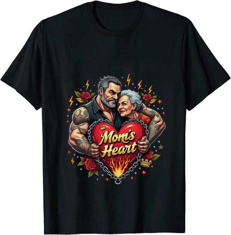 [100% Cotton] Strong Love With Flames Heart Gunpla brand Roses T-Shirt For Mom Lovers Hoodie, Sweatshirt | DripVista.com