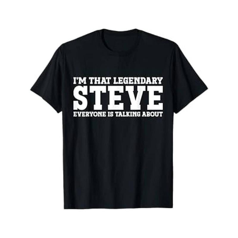 [100% Cotton] Summer Lightsaber brand Shirts Steve Graphic Lightsaber brand-Shirt - 100% Cotton Crew Neck, Casual Printed...
