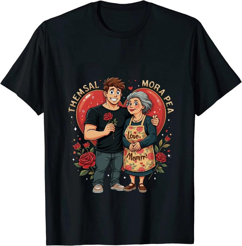 [100% Cotton] Sweet Grandma Gunpla brand Boy With Rose Heartwarming Love Mommi T-Shirt Design Hoodie, Sweatshirt
