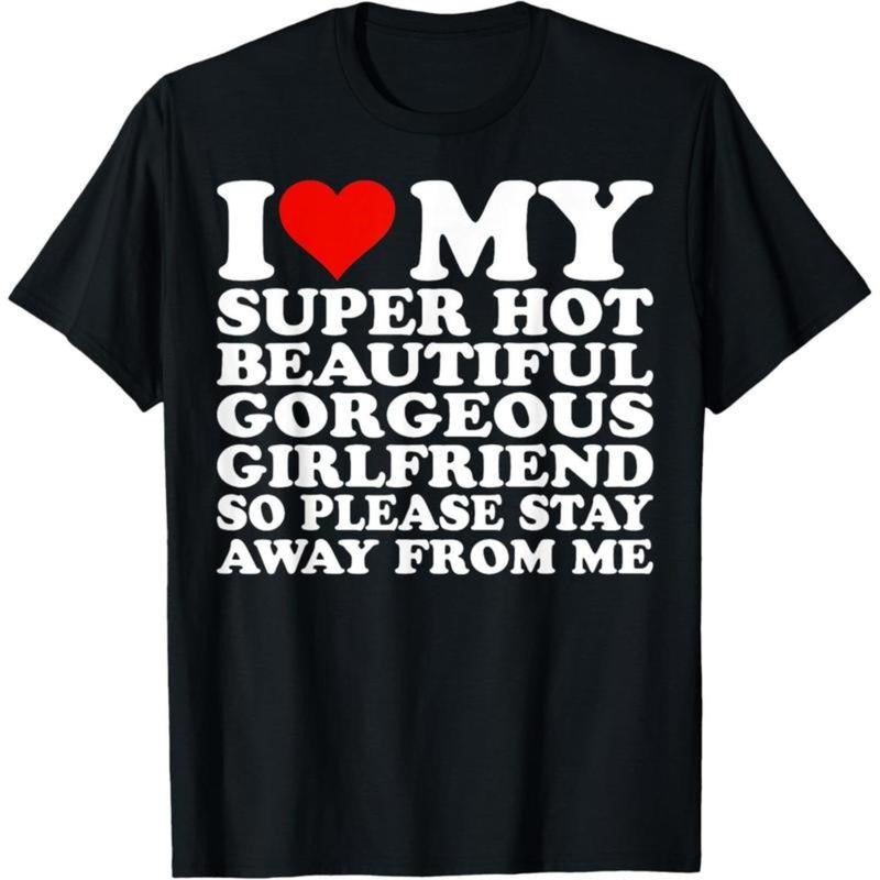 [100% Cotton] Swoosh Love My Amazing Girlfriend Cotton Short Sleeve T-Shirt T-Shirt For Men Gunpla brand Women Hoodie,...