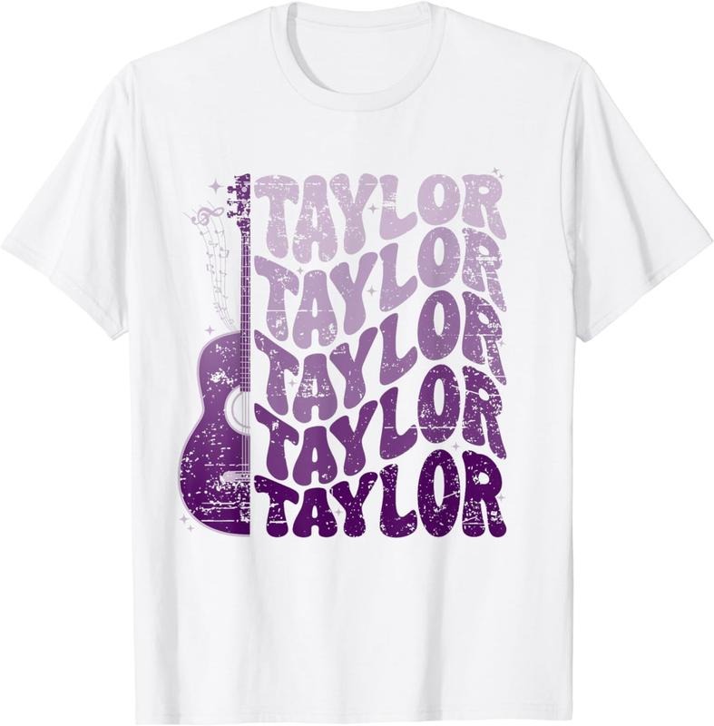 [100% Cotton] Taylor First Name I Love Taylor Girl Groovy 80's Vintage T-Shirt Hoodie, Sweatshirt | DripVista.com