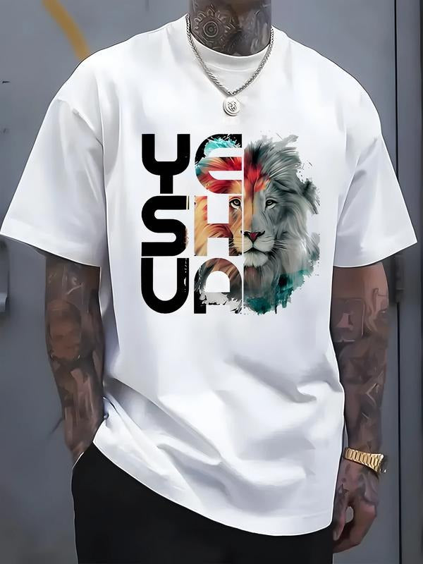 [100% Cotton] graphic tees YSUEHA Men'WB shield Graphic T-Shirt