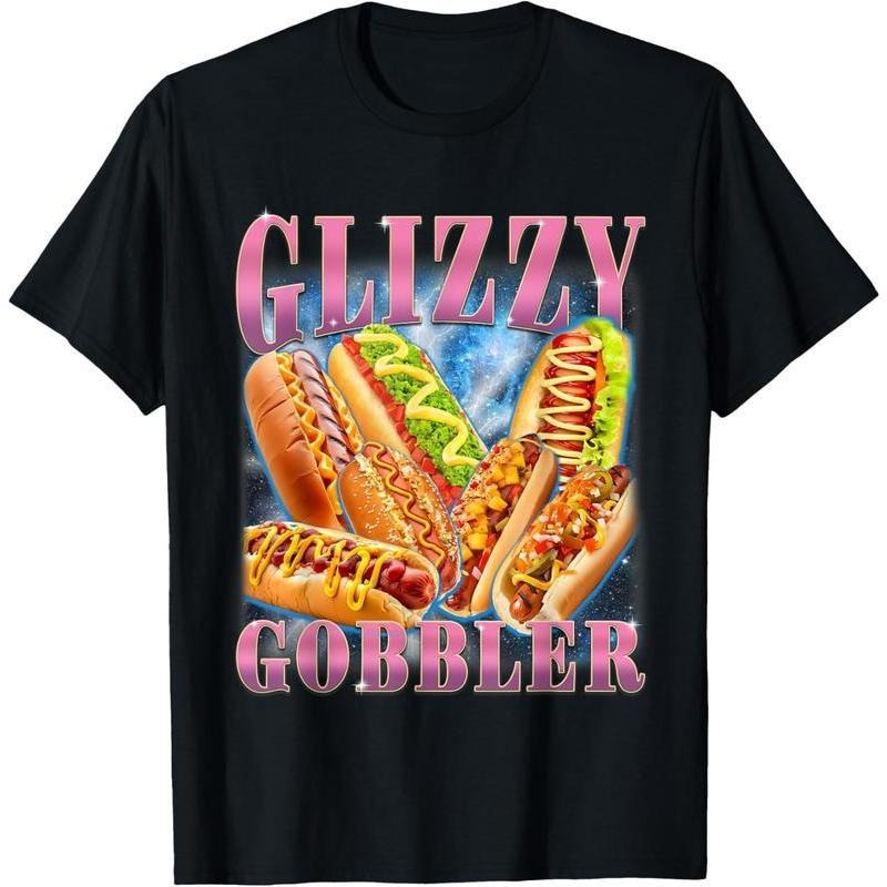 100% Cotton 100% Cotton Funny Glizzy Gobbler Meme Hilarious Hot Dog Glizzy Lovers T-Shirt Golf Gift T-Shirt For Men Gunpla brand Women
