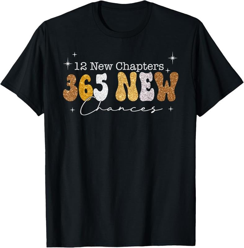 100% Cotton 12 New Chapters 365 New Chances Happy 2025 Family Matching T-Shirt Hoodie, Sweatshirt | DripVista.com