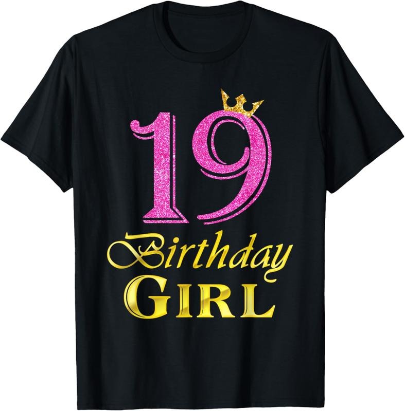 100% Cotton 19th Birthday Girl Princess Shirt 19 Years Old 19th Birthday T-Shirt Hoodie, Sweatshirt | DripVista.com