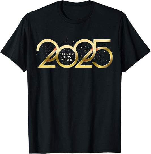 100% Cotton 2025 Happy New Year Party Supplies 2025 Family Matching T-Shirt