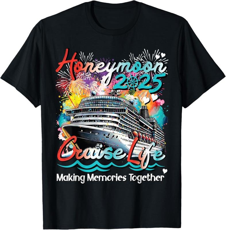 100% Cotton 2025 Honeymoon Cruise Crew Partner Couples Cruising Vacation T-Shirt Hoodie, Sweatshirt | DripVista.com