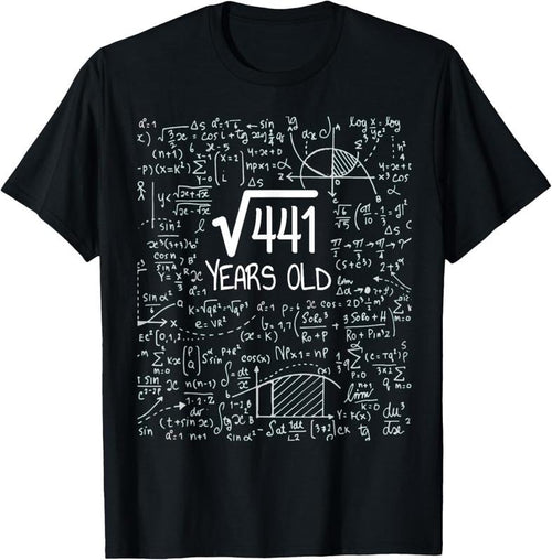 100% Cotton 21st Birthday Design - Square Root of 441 21 Years Old T-Shirt Hoodie, Sweatshirt | DripVista.com