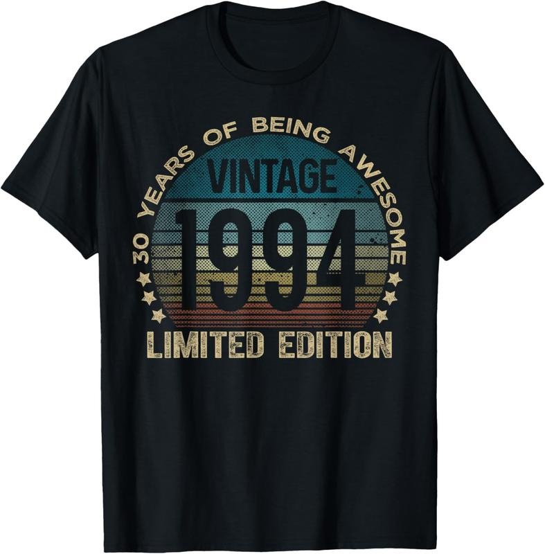 100% Cotton 30th Birthday 30 Year Old Gifts Vintage 1994 Limited Edition T-Shirt Hoodie, Sweatshirt | DripVista.com