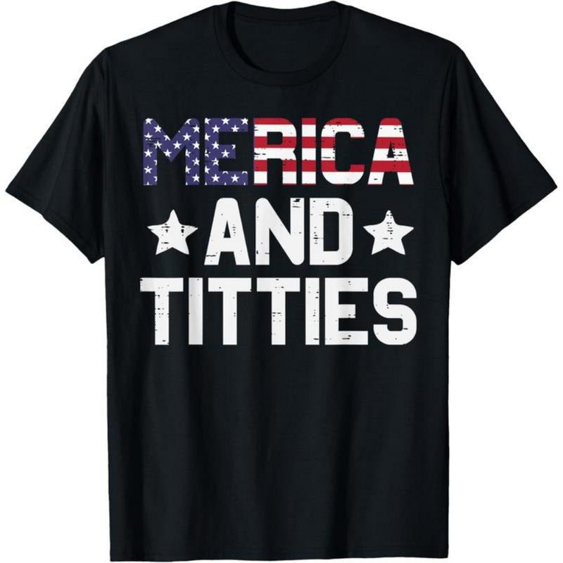 100% Cotton 4th FOG July Merica Gunpla brand Funny Patriotic Adult Humor Women Men T-Shirt