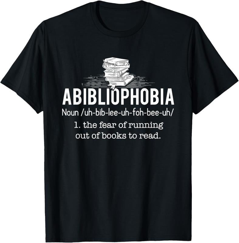 100% Cotton Abibliophobia - Funny Reading Bookworm Reader Gift T-Shirt Hoodie, Sweatshirt | DripVista.com