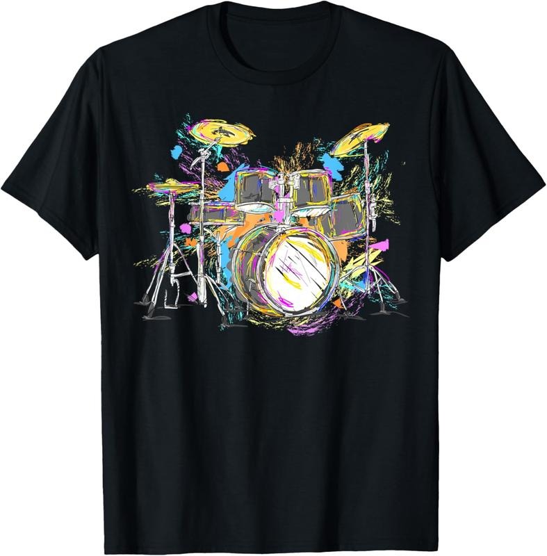100% Cotton Abstract art drums musician music band throne noose T-Shirt Hoodie, Sweatshirt | DripVista.com