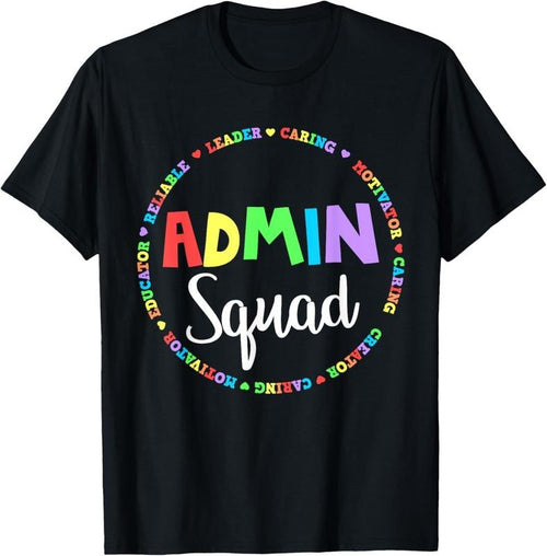 100% Cotton Admin Squad School Assistant Principal Crew Administrator T-Shirt Hoodie, Sweatshirt | DripVista.com