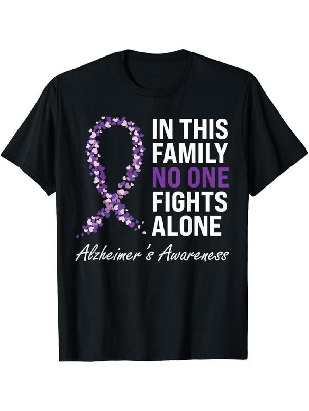 [100% Cotton]Alzheimer'WB shield Awareness Purple Ribbon Dementia Mom Dad Grandpa T-Shirt Hoodie, Sweatshirt | DripVista.com
