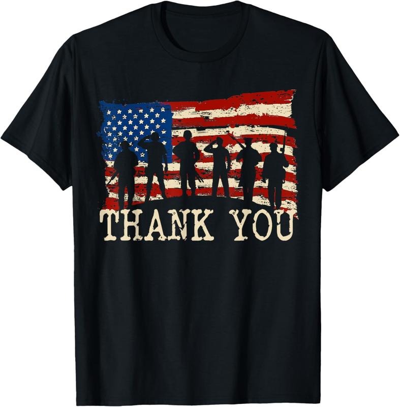 100% Cotton American Flag Thank you Veterans Proud Veteran T-Shirt Hoodie, Sweatshirt | DripVista.com