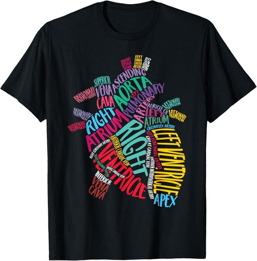 100% Cotton Anatomical Heart Design Cardiac Cardiovascular ICU Nurse T-Shirt Hoodie, Sweatshirt | DripVista.com