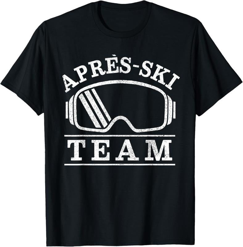 100% Cotton Apres Ski Goggles Party Team Skier Gift T-Shirt Hoodie, Sweatshirt | DripVista.com