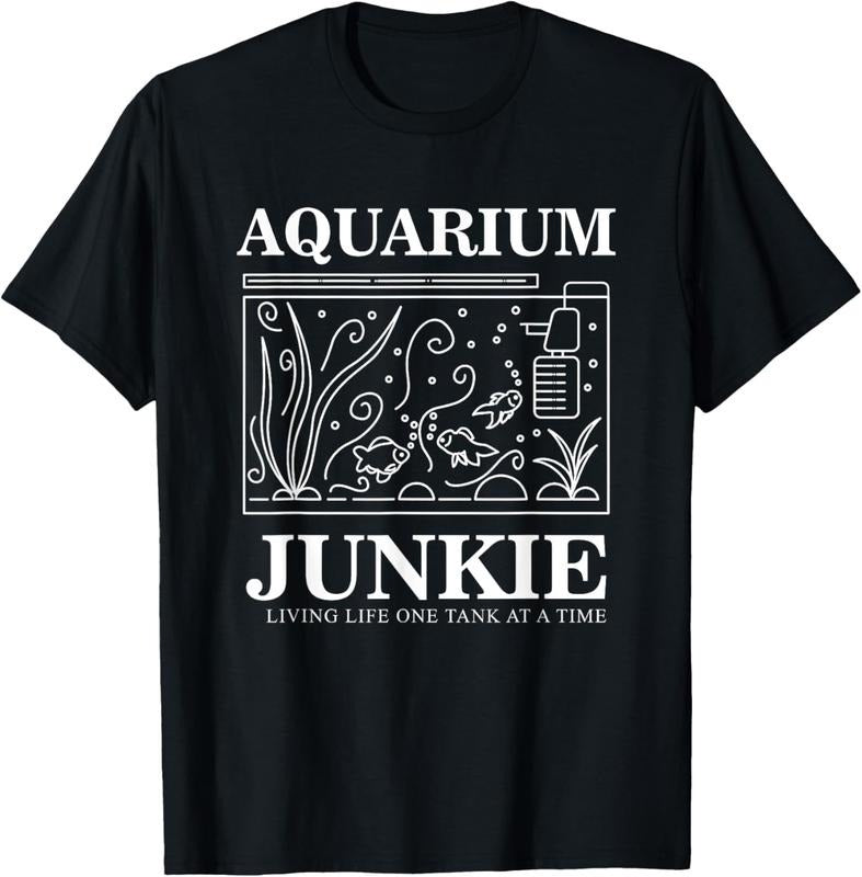 100% Cotton Aquarium Junkie Gift Aquarist Tank Fish Keeping Lover T-Shirt Hoodie, Sweatshirt | DripVista.com