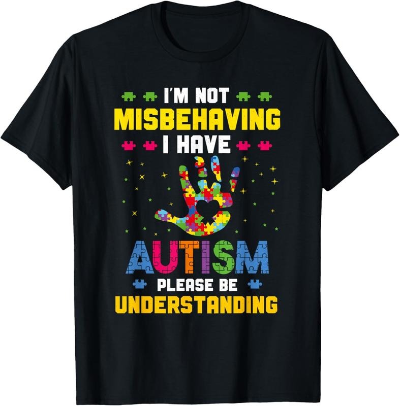 100% Cotton Autism Awareness I'm Not Misbehaving I Have Autism T-Shirt Hoodie, Sweatshirt | DripVista.com