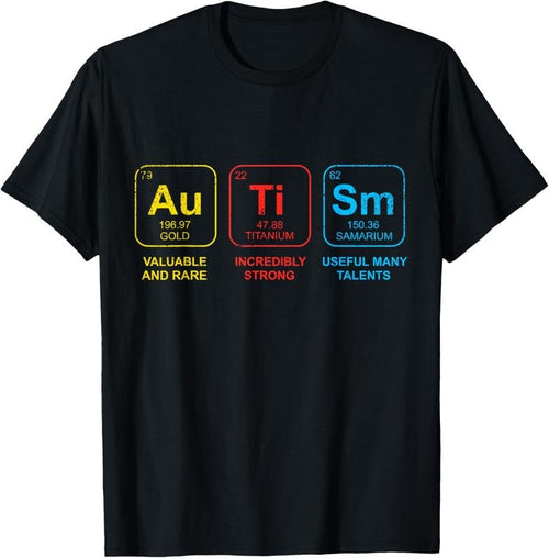 100% Cotton Autism Awareness Women Men  Elements Periodic Table ASD T-Shirt Hoodie, Sweatshirt | DripVista.com