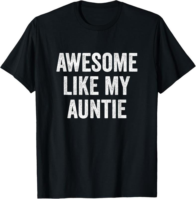 100% Cotton Awesome Like My Auntie - Funny Niece Nephew T-Shirt Hoodie, Sweatshirt | DripVista.com