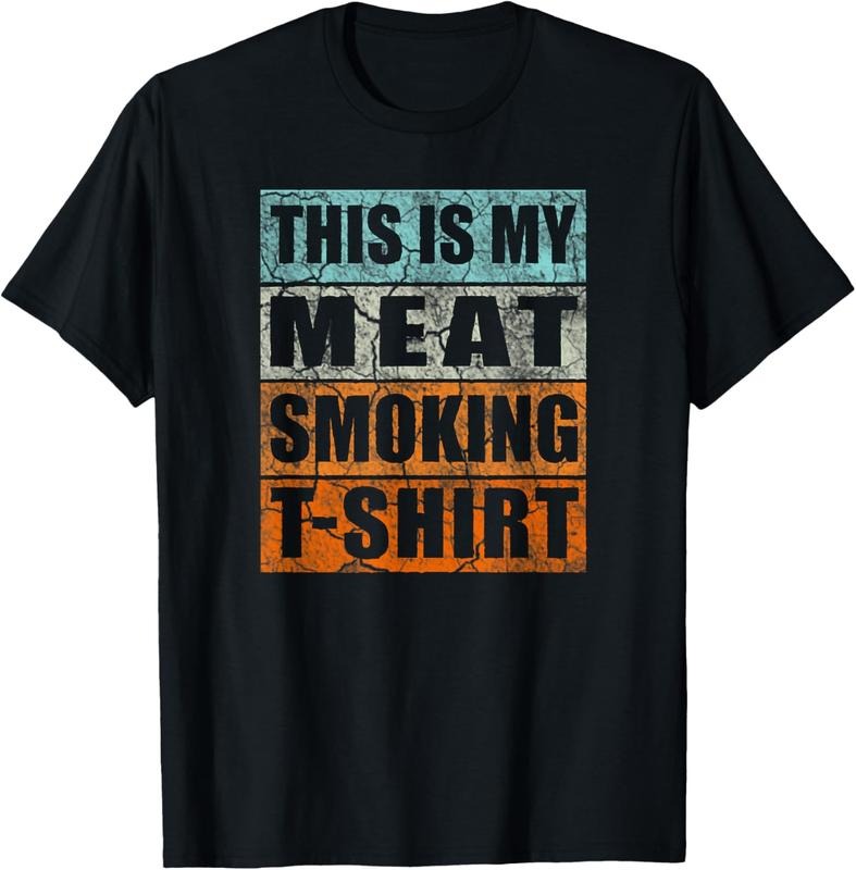 100% Cotton BBQ Smoker Themed Retro - Vintage My Meat Smoking T-Shirt Hoodie, Sweatshirt | DripVista.com