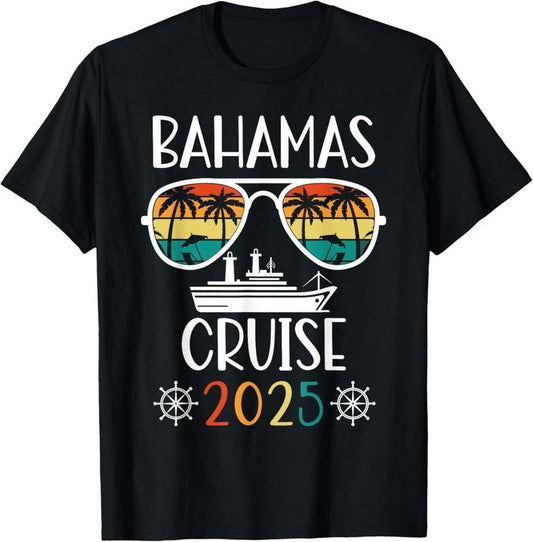 100% Cotton Bahamas Cruise 2025 Vacation Trip Matching Family Group T-Shirt
