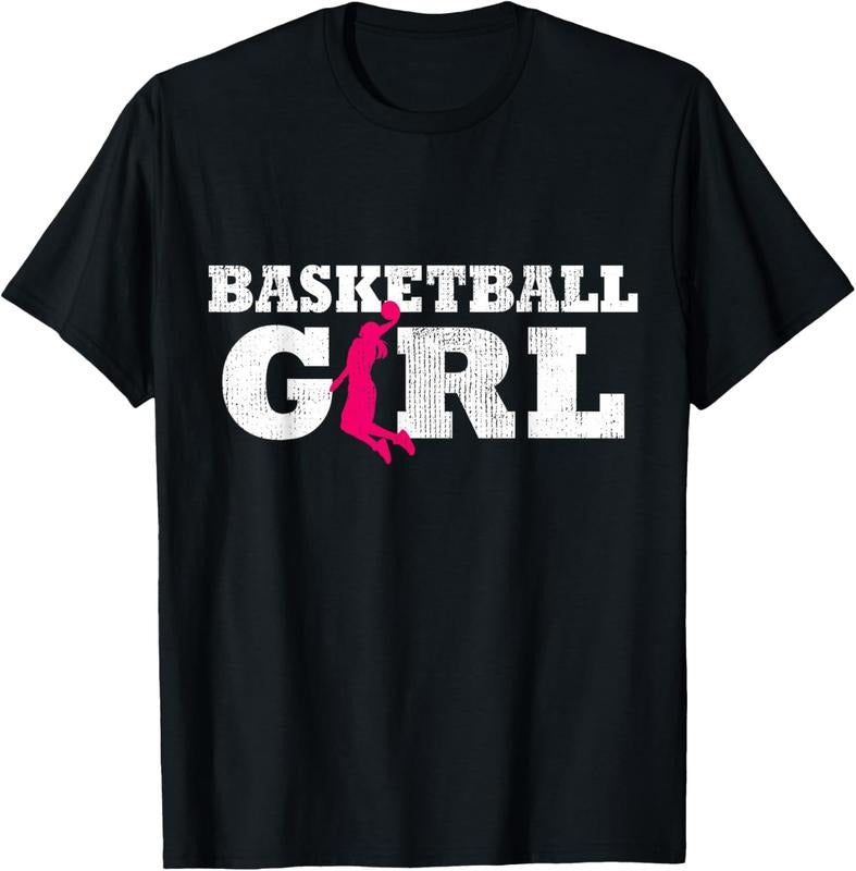 100% Cotton Basketball Girl Player Silhouette Sport Gift T-Shirt Hoodie, Sweatshirt | DripVista.com