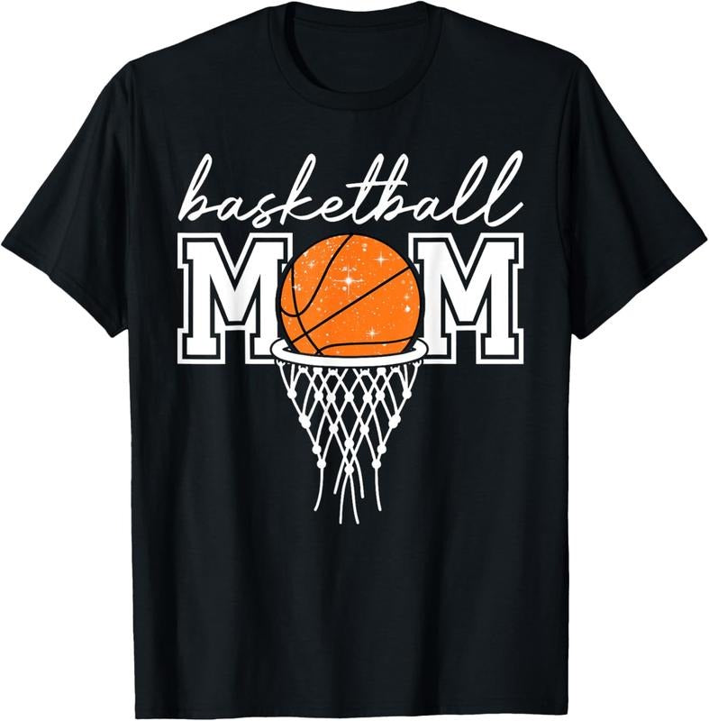 100% Cotton Basketball Mom Mother Leopard Basketball Hoop Net Game Day T-Shirt Hoodie, Sweatshirt | DripVista.com