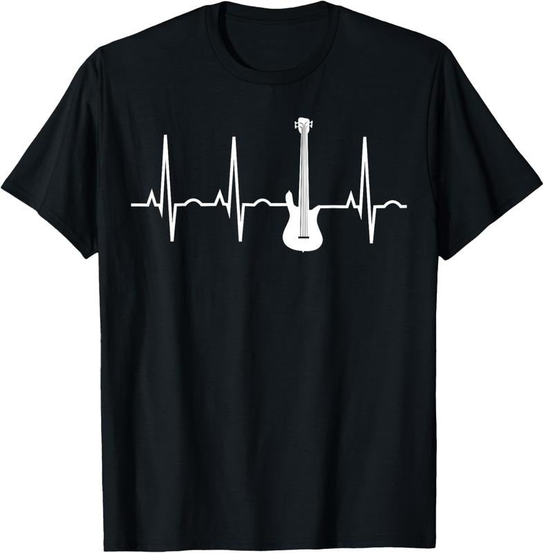 100% Cotton Bass Player Shirt - Bass Guitar Player Heartbeat T-Shirt T-Shirt Hoodie, Sweatshirt | DripVista.com