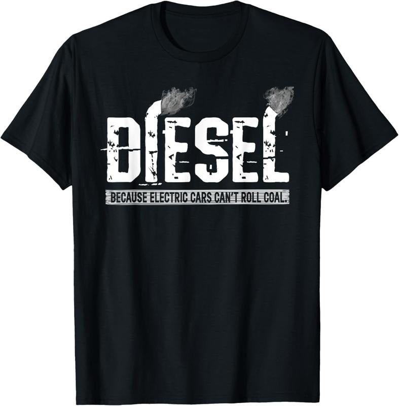 100% Cotton Because Electric Cars Can't Roll Coal Truck T-Shirt Hoodie, Sweatshirt | DripVista.com