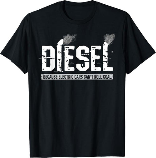 100% Cotton Because Electric Cars Can't Roll Coal Truck T-Shirt Hoodie, Sweatshirt | DripVista.com