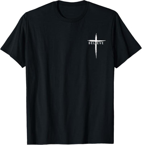 100% Cotton Believe Christian Cross Jesus Christ Christians Men Women T-Shirt Hoodie, Sweatshirt | DripVista.com