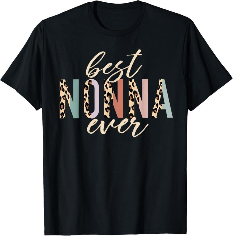 100% Cotton Best Nonna Ever Gifts Leopard Print Mothers Day T-Shirt Hoodie, Sweatshirt | DripVista.com